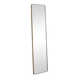Melody Maison Tall Brushed Gold Thin Framed Wall Mirror / Leaner Mirror 42cm X 156cm - Size: 42 cm X 156 cm - thumbnail 1