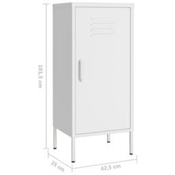 Berkfield Home Storage Cabinet White 42.5x35x101.5 cm Steel - thumbnail 8