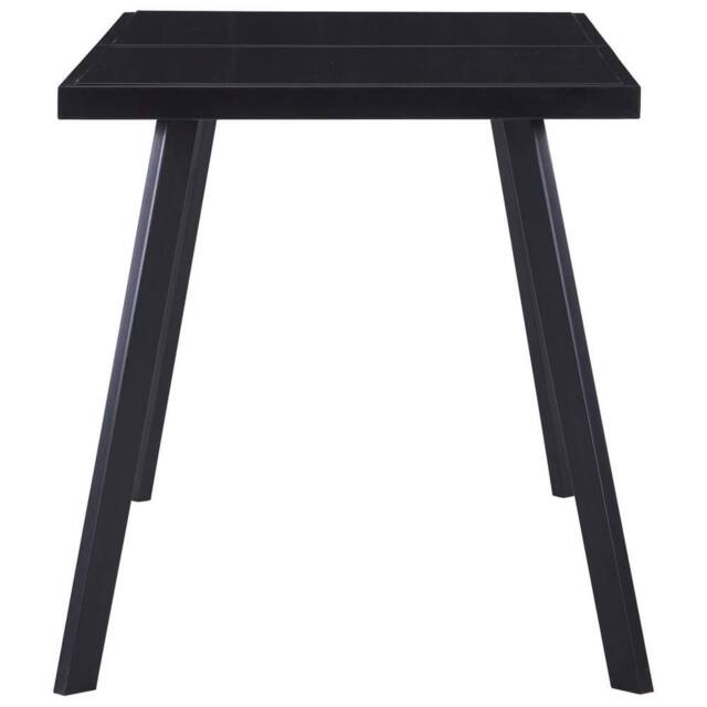Berkfield Home Durable Dining Table Black 140x70x75 cm Tempered Glass - Size: 140 x 70 x 75 cm - image 1