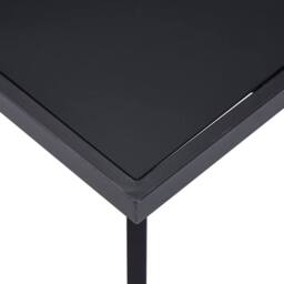 Berkfield Home Durable Dining Table Black 140x70x75 cm Tempered Glass - Size: 140 x 70 x 75 cm - thumbnail 4