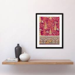 Artery8 Maurice Pillard Verneuil Framed Wall Art Flowers Pheasants & Foxes Patterns - Size: A4 - thumbnail 2