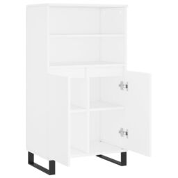 Berkfield Home Highboard White 60x36x110 cm Engineered Wood - Size: 60 x 36 x 110 cm - thumbnail 5