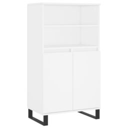Berkfield Home Highboard White 60x36x110 cm Engineered Wood - Size: 60 x 36 x 110 cm - thumbnail 2