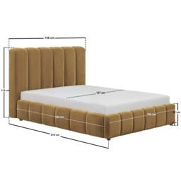 Solace+Co Emilie Ribbed Ottoman Bed Mocha Velvet in Brown - Size: Single - thumbnail 7