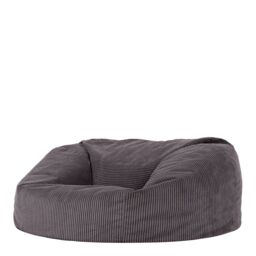 icon Soul Giant Corduroy Bean Bag Charcoal Grey 2-Seater Bean Bag Chair - thumbnail 1