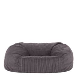 icon Soul Giant Corduroy Bean Bag Charcoal Grey 2-Seater Bean Bag Chair - thumbnail 4