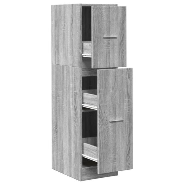 Berkfield Home Apothecary Cabinet Grey Sonoma 30x41x118 cm Engineered Wood - Size: 30 x 41 x 118 cm - image 1