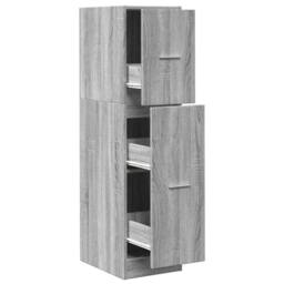 Berkfield Home Apothecary Cabinet Grey Sonoma 30x41x118 cm Engineered Wood - Size: 30 x 41 x 118 cm - thumbnail 1