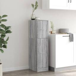 Berkfield Home Apothecary Cabinet Grey Sonoma 30x41x118 cm Engineered Wood - Size: 30 x 41 x 118 cm - thumbnail 4