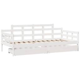 Berkfield Home Practical Daybed with Drawers without Mattress White 80x200 cm So - thumbnail 1