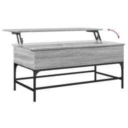 Berkfield Home Decorative Coffee Table Grey Sonoma 100x50x45 cm Engineered Wood - Size: 100 x 50 x 45 cm - thumbnail 8