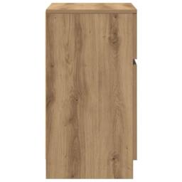 Berkfield Home Bedside Cabinet Artisan Oak 39x35x65 cm Engineered Wood - Size: 39 x 35 x 65 cm - thumbnail 7