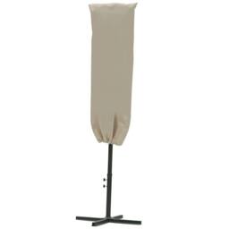 OUTSUNNY Garden Parasol Cover for 2-4.6m Outdoor Umbrella UV Protector with Rod, Zipper in Khaki - thumbnail 2