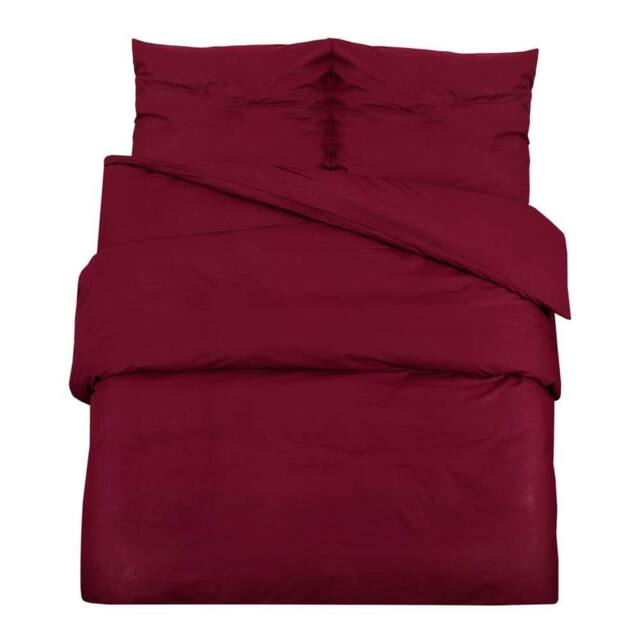 Berkfield Home Duvet Cover Set Bordeaux 135x200 cm Light-weight Microfiber in Red - image 1