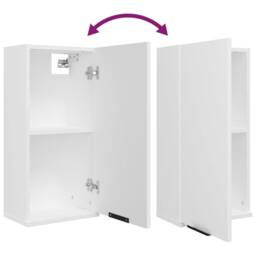 Berkfield Home Wall-mounted Bathroom Cabinet White 32x20x67 cm - Size: 32 x 20 x 67 cm - thumbnail 9