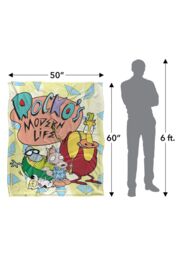 Nickelodeon Rocko'S Modern Life Rocko'S Modern Life Logo Group Silky Touch Super Soft Throw Blanket 152 X 127 cm in White - thumbnail 5