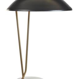Wyld and Coco Marble Base Table Lamp - Black Iron Shade Gold Legs - thumbnail 2