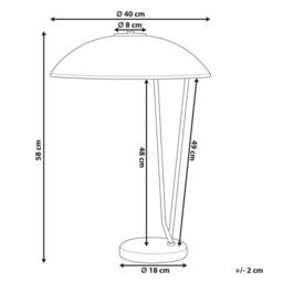 Wyld and Coco Marble Base Table Lamp - Black Iron Shade Gold Legs - thumbnail 3