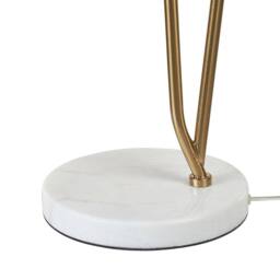 Wyld and Coco Marble Base Table Lamp - Black Iron Shade Gold Legs - thumbnail 6
