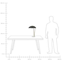 Wyld and Coco Marble Base Table Lamp - Black Iron Shade Gold Legs - thumbnail 8