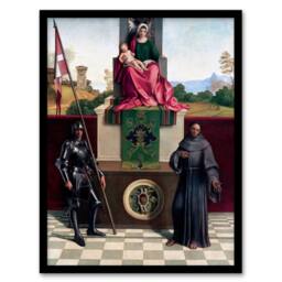 Artery8 Giorgione Madonna & Child St Francis St Nicasius Framed Art Print - Size: A4 - thumbnail 1