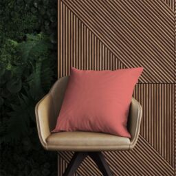 Warren Reed - Designer Coral Pink Outdoor Cushion - Size: 60 cm x 60 cm - thumbnail 2