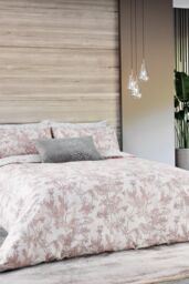 Nalu Nicole Scherzinger 'Okika' Cotton Duvet Cover Set in Pink - Size: Super King