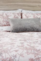 Nalu Nicole Scherzinger 'Okika' Cotton Duvet Cover Set in Pink - Size: Super King - thumbnail 2