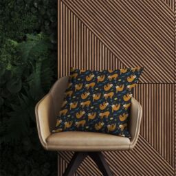 Warren Reed - Designer Cute Sloths Outdoor Cushion in Brown - Size: 60 cm x 60 cm - thumbnail 2