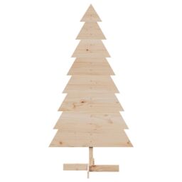 Berkfield Home Wooden Christmas Tree for Decoration 150 cm Solid Wood Pine in Brown - thumbnail 3