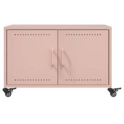 Berkfield Home Sturdy Coffee Table Pink 68x50x43.5 cm Steel - thumbnail 6