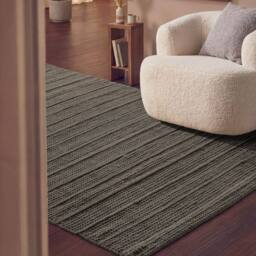 THE RUGS Ted Baker Camden Wool Parker Rug Handwoven Striped Living Room in Brown - Size: 160 cm x 230 cm - thumbnail 3
