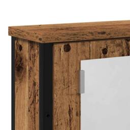 Berkfield Home Bathroom Mirror Cabinet Old Wood 42x12x60 cm Engineered Wood in Brown - Size: 42 x 12 x 60 cm - thumbnail 8