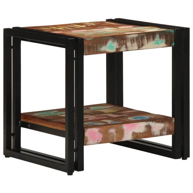 Berkfield Home Modern Coffee Table Multicolour 40x50x38 cm Solid Wood Reclaimed - Size: 40 x 50 x 38 cm - image 1