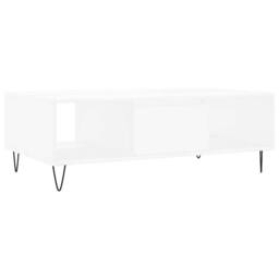 Berkfield Home Coffee Table White 104x60x35 cm Engineered Wood - Size: 104 x 60 x 35 cm - thumbnail 1