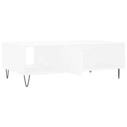 Berkfield Home Coffee Table White 104x60x35 cm Engineered Wood - Size: 104 x 60 x 35 cm - thumbnail 6