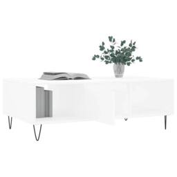 Berkfield Home Coffee Table White 104x60x35 cm Engineered Wood - Size: 104 x 60 x 35 cm - thumbnail 4