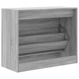 Berkfield Home Shoe Cabinet Grey Sonoma 80x34x63 cm Engineered Wood - Size: 80 x 34 x 63 cm - thumbnail 7