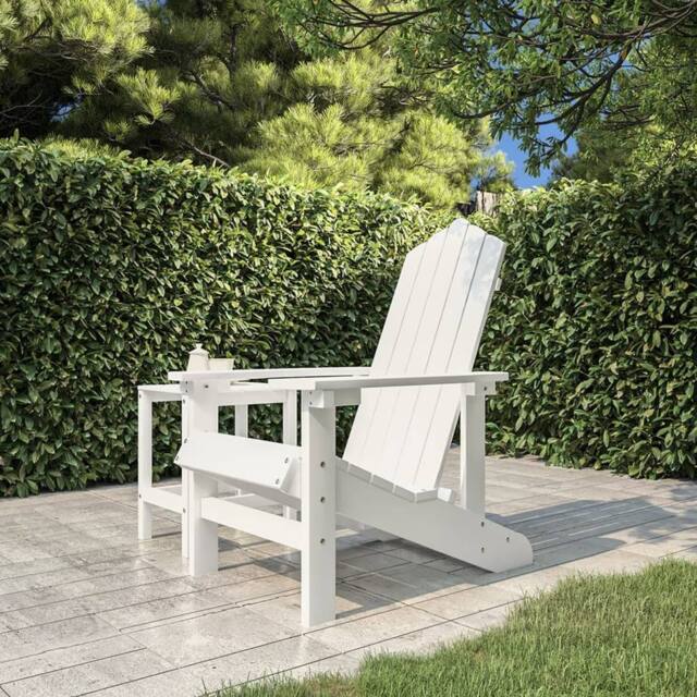 Berkfield Home Garden Adirondack Chair HDPE White - image 1