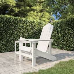 Berkfield Home Garden Adirondack Chair HDPE White - thumbnail 1
