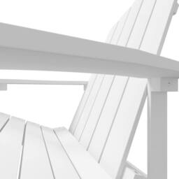 Berkfield Home Garden Adirondack Chair HDPE White - thumbnail 6