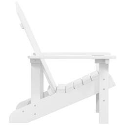 Berkfield Home Garden Adirondack Chair HDPE White - thumbnail 4