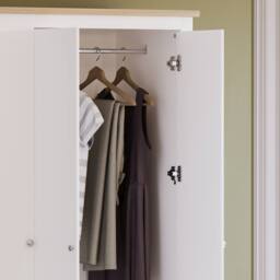 HD Designs Arlington 3 Door 2 Drawer Wardrobe 1800 x 1090 x 520 mm in White - thumbnail 6