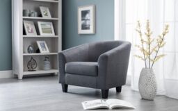 Ashfield Tub Chair in Slate Grey Linen - thumbnail 2