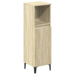 Berkfield Home 3 Piece Bathroom Furniture Set Sonoma Oak Engineered Wood in Brown - thumbnail 6