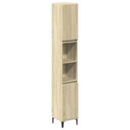 Berkfield Home 3 Piece Bathroom Furniture Set Sonoma Oak Engineered Wood in Brown - thumbnail 5