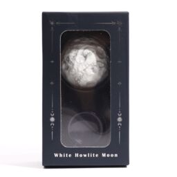 KDMD White Howlite Planet on a Sola Goldstone Stand (MOON) - thumbnail 4