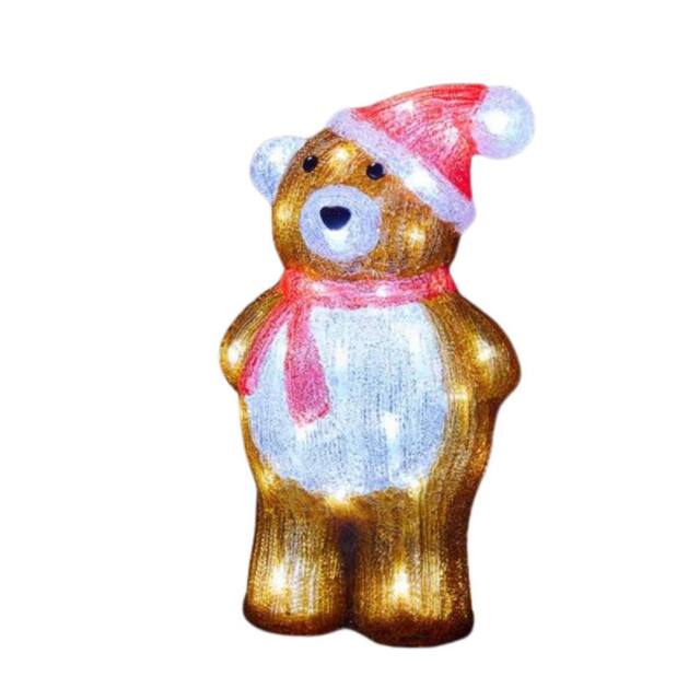 Samuel Alexander 34cm Battery Operated Light up Christmas Ice Teddy with White LEDs - image 1