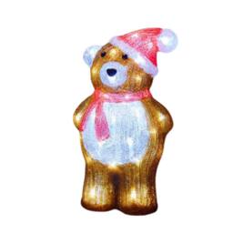 Samuel Alexander 34cm Battery Operated Light up Christmas Ice Teddy with White LEDs - thumbnail 1