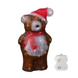 Samuel Alexander 34cm Battery Operated Light up Christmas Ice Teddy with White LEDs - thumbnail 9